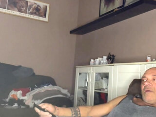 Talking Talking After Jerking. Mr Guru Bodybuilder at Home