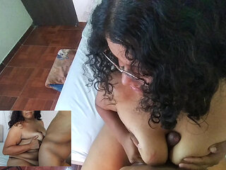 Huge Cumshot on Her Big Tits BBW Porn, I Have Cum Filled My Natural Tits After I Get Fucked Ass
