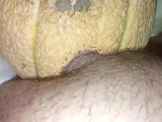 Cum into melon