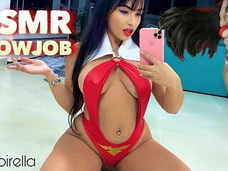 Asmr - Hot Sloppy Deepthroat and Blowjob from Beautiful Vampirella