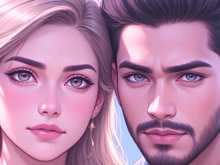 Cute Romantic Couple having Fun