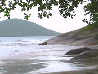 A Hot Retro Scene with a Blonde in a Bikini Taking It up Every Hole