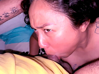 Blowjob and a lot of milk in the braces