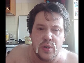 A fat whore was fucked, filled with cum all over her face and shoved two oranges in her ass!  What will she do now?