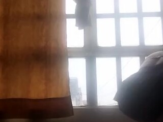 Colombian with curly hair makes him cum
