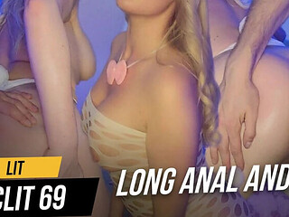 Gaping Bunny Stretched Wide for Long Anal and DP