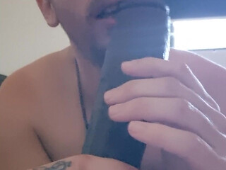 Bbc dildo suck and dirty talk