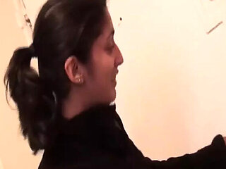 Indiana Fox Gangbang Anal with Double Penetration & Blowjob - Petite Brunette in Stockings