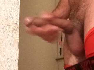 Kneeling cuckold gay is breast the male of the wife