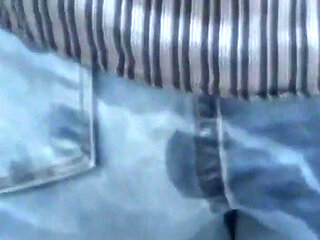 I Found My Stepson Jerking off and I Let Him Cum on My Ass with My Jeans on