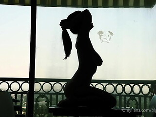Bigtittygothegg Silhouette Dildo Riding