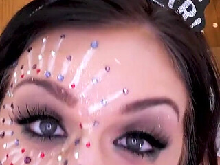 Sweet Teen Rosalyn Sphinx POV Deepthroat Blowjob and Cum Swallow