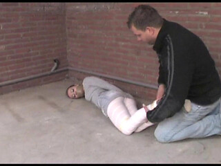 Emma Hogtied Mouthstuffed Tapegagged