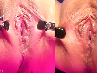 Clamped Open / Nowhere to Hide Pussy Staring (obs10)