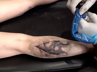 Delirious Hunter Gets Fucked While Having a Tattoo - AltErotic