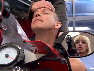 Biker Slut Rough Anal 3some