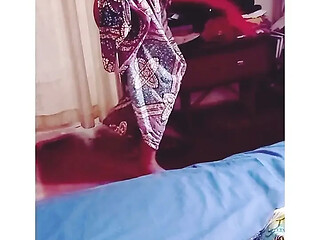 Amateur African girl sucks cock and rides it hard.