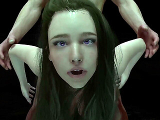 Cute brunette girl loves anal standing up with her hands pulled back : 3D porn
