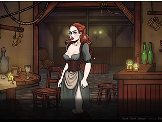 Naughty game action with a mature stripper