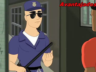 Sexo com Policial no Porno Animado Gay