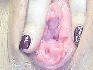 Pink Vibrator in Pussy Orgasm Squirt