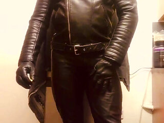 Black Leather Flex Smoke Nipple Play Scenes