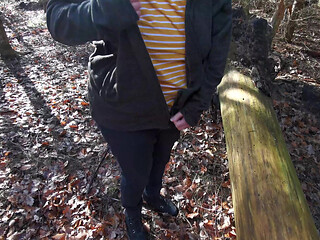 Slapping Vagina and Tits in the Woods