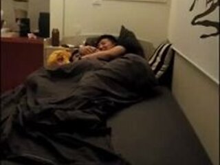 Korean stunner is hotwife on her playmate not knowing about a covert camera in the guest room