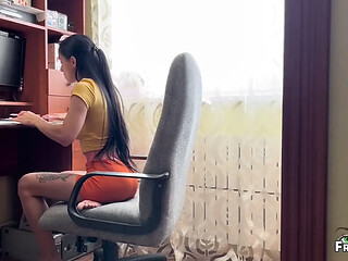 Stepson helps stepmom with computer after promising to help her get