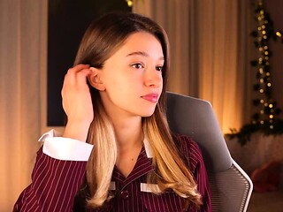 Beautiful European blonde solo masturbating