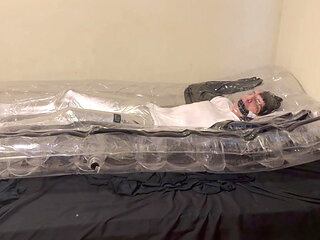 Nov 3 2025 - Vacbed time in my swimcap and silver pants