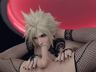 Cloud Blowjob Femboy Sex