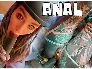 Tattooed Masked Girl Gets Anal Fucked Pov With Lily Lu