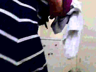 Shapely girl fingers her juicy pussy in laundry room