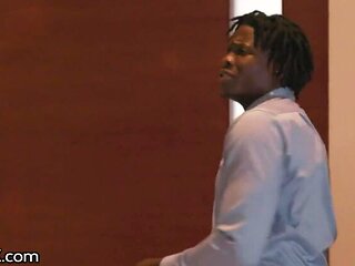 Blonde Surprises Ebony BF In The Bath - XEmpire