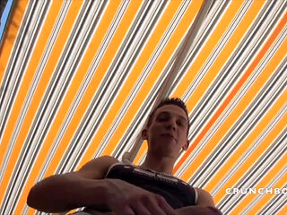 Jimy fucked by hiss friend outdoor