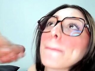 Petite Nerd Babe Gets Her Tight Pussy Pounded From Behind