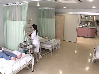 `A real angel!` I can't masturbate because of a broken bone and my dick is at the end of its patience! A beautiful nurse who couldn't see that and was driven by a sense of mission, gently put her hand on my dick.