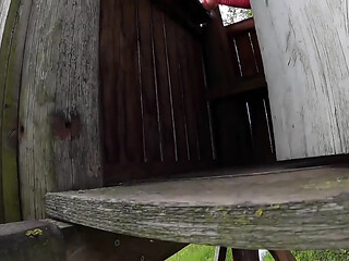 Outdoor German session with big tits and handjobs