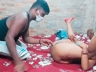 Indian Hot Bhabhi and Young Dever Fucking Fully Shaving Pussy - Couple Sex