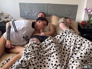 Don't Make a Noise so Your Step-brother Won't Notice! - Big Cock Tattoed Latino Twink