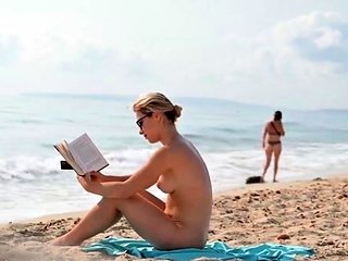 Cassandra spends the day at the nudist beach