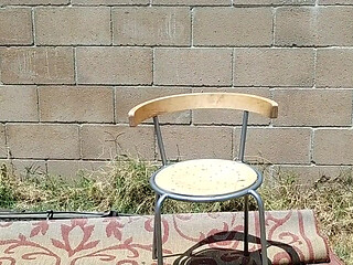 Backyard Double Cumshot Front View