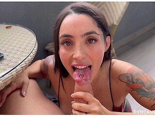 Babe Nefernik Uses Her Split Tongue To Satisfy Me - Brunette Babe And Duncan Saint