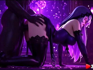 Black Swan gets fucked in every hole by a huge black cock [AI]