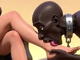 Slave Licks His Queen's Feet While Being Humiliated