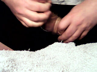 Close Up Thick Cock Masturbation and Cum