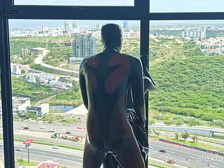 Horny in Latex Enjoying the View - Alex Latex