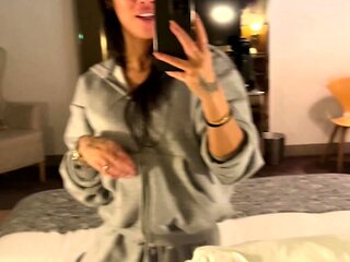 Amateur striptease and Solo masturbation