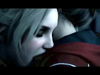 Sam x Jess lesbian kissing (Until Dawn /AI generated)